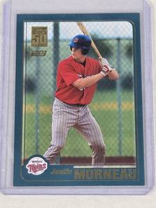 lot 134 image: Justin Morneau Rookie 2001 Topps #T235 - Minnesota Twins Baseball Card