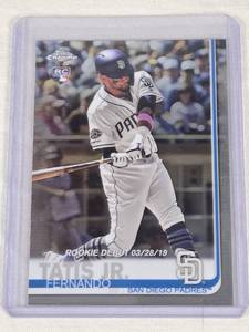 lot 140 image: Fernando Tatis Jr. Rookie 2019 Topps Chrome #54 - San Diego Padres Baseball Card