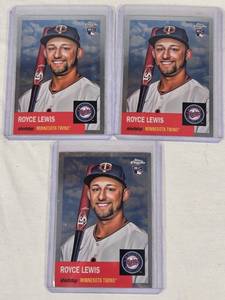 lot 145 image: Lot of 3 Royce Lewis Rookie Baseball Cards - Minnesota Twins