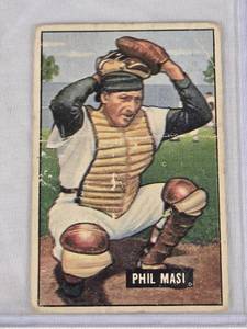 lot 153 image: Phil Masi 1951 Bowman #160 - Chicago White Sox Vintage Baseball Card