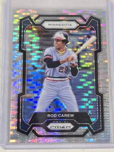 lot 154 image: Rod Carew 2024 Panini Prizm Silver Shimmer #58 and Numbered 432499 - Minnesota Twins Baseball Card