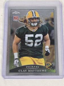 lot 169 image: Clay Matthews Rookie 2009 Topps Chrome #TC133 - Green Bay Packers Football Card