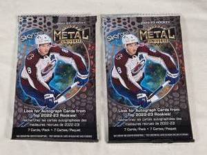 lot 171 image: Lot of 2 Unopened Packs of 2022-23 Metal Univers Hockey