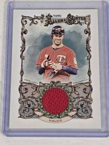 lot 176 image: Joe Mauer 2025 Topps Allen & Ginter Relic Card - Minnesota Twins Baseball Card