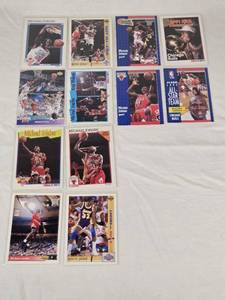 lot 184 image: Lot of 12 Michael Jordan Basketball Cards including Fleer and NBA Hoops with All-Star and Champions Themes