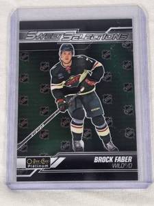 lot 188 image: Brock Faber Rookie 2023-24 O-Pee-Chee Platinum Sweet Selections Insert SS-10 - Minnesota Wild Hockey Card