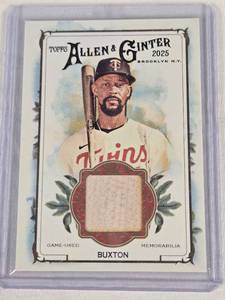 lot 238 image: Byron Buxton 2025 Topps Allen & Ginter Relic #AGR-BB - Minnesota Twins Baseball Card