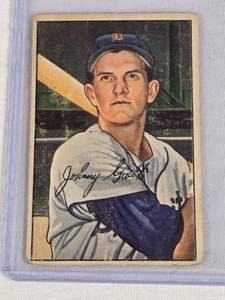 lot 252 image: Johnny Groth 1952 Bowman #67 - Detroit Tigers Vintage Baseball Card
