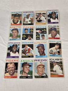 lot 255 image: Lot of 16 Vintage Baseball Cards From the Early 60s Featuring Bob Veale, Charlie Neal, and Harvey Kuenn