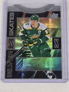 lot 261 image: Kirill Kaprizov 2023-24 Upper Deck Silver Skates Die Cut Insert #SS-15 - Minnesota Wild Hockey Card