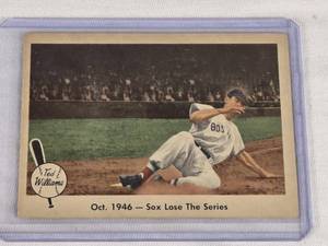 lot 263 image: Ted Williams 1959 F.H. Fleer #31 - Boston Red Sox Vintage Baseball Card