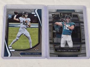 lot 273 image: Lot of 2 Trevor Lawrence Rookie Football Cards Rookie