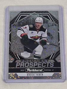lot 274 image: Brock Faber Rookie 2023-24 Parkhurst Prominent Prospects Insert #PP-BF - Wild Hockey Card