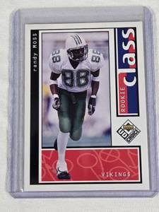 lot 286 image: Randy Moss Rookie 1998 Upper Deck Choice Rookie Class #200 - Minnesota Vikings Football Card