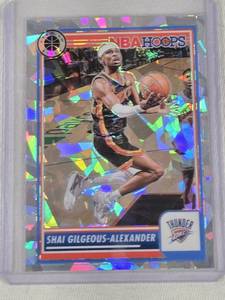 lot 290 image: Shai Gilgeous-Alexander 2023-24 Panini NBA Hoops Cracked Ice Prizm #147 - Oklahoma City Thunder Basketball Card