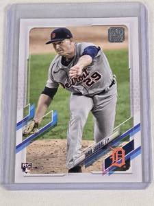 lot 311 image: Tarik Skubal Rookie 2021 Topps #92 - Detroit Tigers Baseball Card
