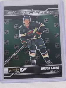 lot 328 image: Brock Faber Rookie 2023-24 O-Pee-Chee Platinum Sweet Selections Insert #SS-10 - Minnesota Wild Hockey Card