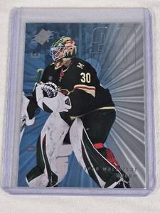 lot 359 image: Jesper Wallstedt Rookie 2024-25 Upper Deck SPx Foil #128 - Minnesota Wild Hockey Card