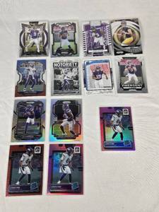 lot 369 image: Lot of 12 Minnesota Vikings Football Cards Featuring Lewis Cine, Kirk Cousins, Justin Jefferson, and More Including Rookie and Insertsrds