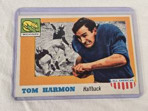 lot 385 image: Tom Harmon 1955 Topps All-American #35 - Michigan Wolverines Vintage Football Card