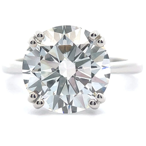 lot 2 image: 5 Carat Diamond Round Solitaire Four-Prong Ring in 14k White Gold Retail $6,495 VIDEO