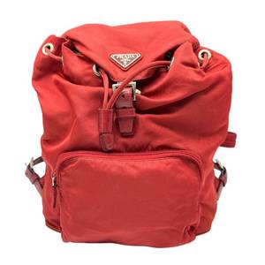 lot 19C image: Prada Red Tessuto Nylon Backpack Pre-Owned Retail $1,450
