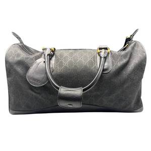 lot 57 image: Gucci Black GG Guccissima Leather Duffle Bag Pre-Owned Retail $2,400