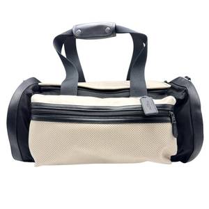 lot 64 image: Coach White x Black Perforated Leather Gym Bag Pre-Owned Retail $850