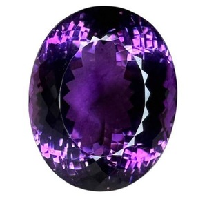 lot 11F image: Massive 98.40 Carat Natural Brazilian Amethyst (Oval Cut) Retail $4,920 VIDEO