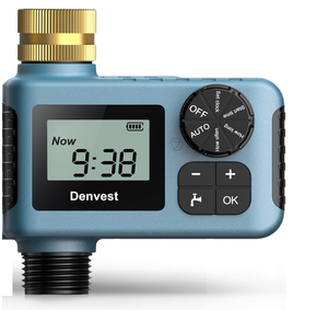 lot 104 image: Denvest  Hose Timer with Brass Inlet, Water Timer for Garden Hose Faucet, Sprinkler Timer Outdoor