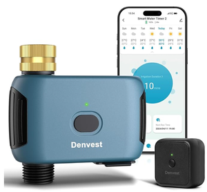 lot 115 image: Denvest WiFi Water Timer with Brass Inlet, 1 Zone Smart Sprinkler Timer for Garden Hose Faucet, Hose Timers with WiFi Hub, Up to 20 Watering Plans, APP & Voice Control, Compatible with Alexa