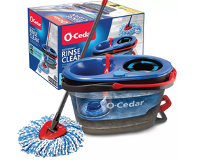 lot 205 image: O-Cedar RinseClean Spin Mop & Bucket System