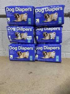 lot 206 image: LOT OF 6 up&up Dog Diapers Size Small 12 To 19 Waist From 10-35 Lb.