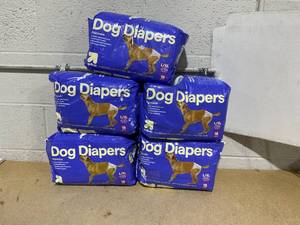 lot 214 image: LOT OF 5 up&up Dog Diapers Size LXL 22 To 37 Waist Over 70 Lb.