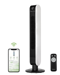 lot 452 image: Holmes 40 Wi-Fi Tower Oscillating Fan with Clean Breeze