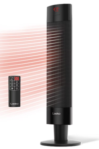 lot 185 image: Lasko Ceramic Pedestal Heater with Remote Control 1500W, Adjustable Thermostat, Portable, LED Display, ETL Listed