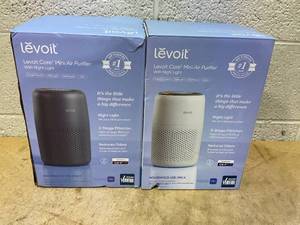 lot 468 image: LOT OF 2 Levoit Core Mini Air Purifiers With Night Light