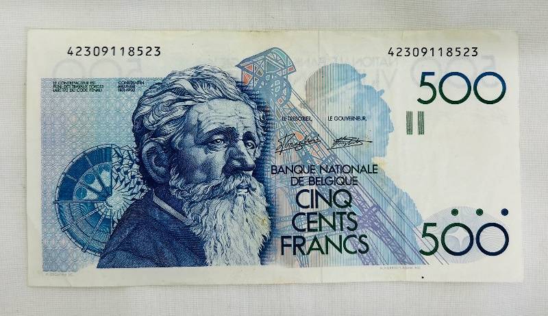 lot 237CH image: Belgian 500 Francs Banknote - National Bank of Belgium - CINQ CENTS FRANCS