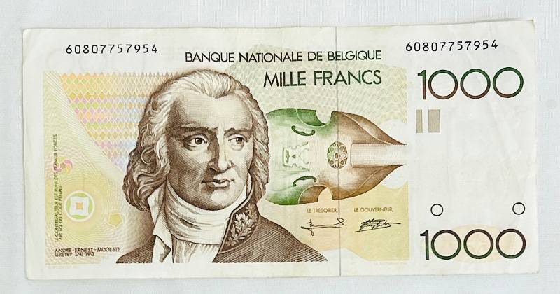 lot 241CH image: Belgian 1000 Franc Banknote - Gretry, Banque Nationale de Belgique