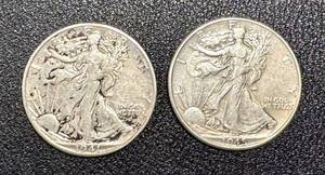 lot 12LB image: Walking Liberty Half Dollars - 1941 & 1943