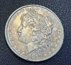 lot 13KC image: Morgan Silver Dollar 1898 - United States One Dollar Silver Coin
