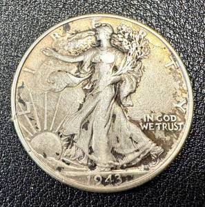 lot 17LB image: Walking Liberty Half Dollar - 1943
