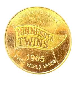 lot 19LB image: Minnesota Twins 1965 First World Series Token
