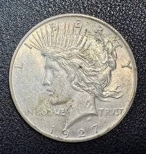 lot 26RB image: 1927-D - Peace Dollar