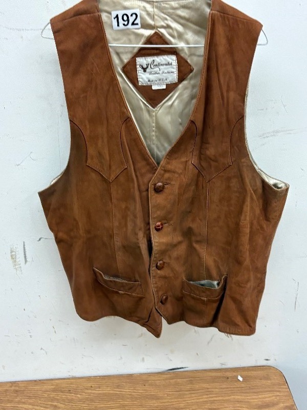lot 192 image: Continental Leather Fashions vest size 48LG