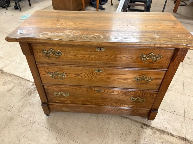 lot 238 image: 3 Drawer Nightstand