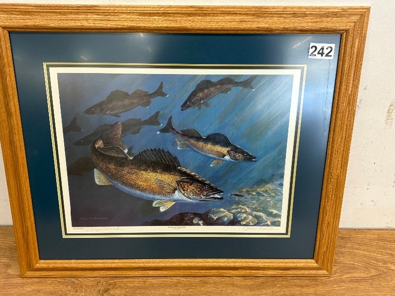 lot 242 image: School of Walleyes by Virgil Beck