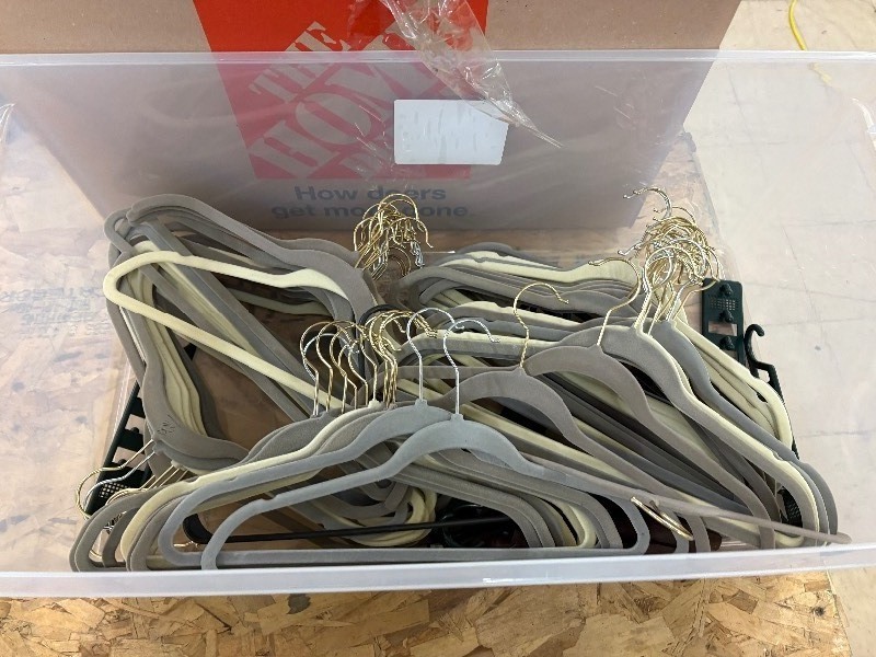 lot 317 image: Velvet clothes hangers