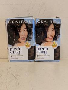 lot 117 image: (2) NEW CLAIROL NICE N EASY HAIR COLOR KIT BROWN BLACK
