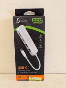 lot 193 image: J5 CREATE USB-C TO 4-PORT TYPE-C & TYPE-A GEN 2 HUB